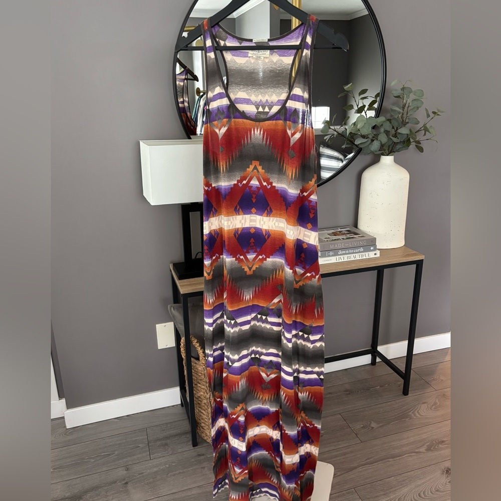 Denim & Supply Ralph Lauren Red and Purple Maxi Dress